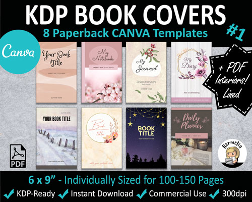 KDP Book Cover Templates | kermeliadesigns.com