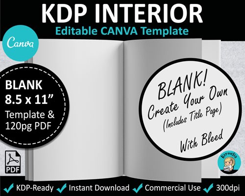 KDP Book Interior Templates | kermeliadesigns.com