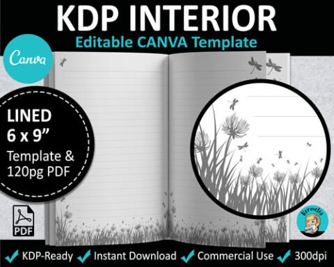 FREE KDP COVERS | 6x9" Paperback Canva Template for Amazon KDP Books ...